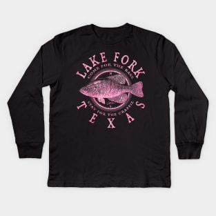 Lake Fork, Texas Crappie Kids Long Sleeve T-Shirt